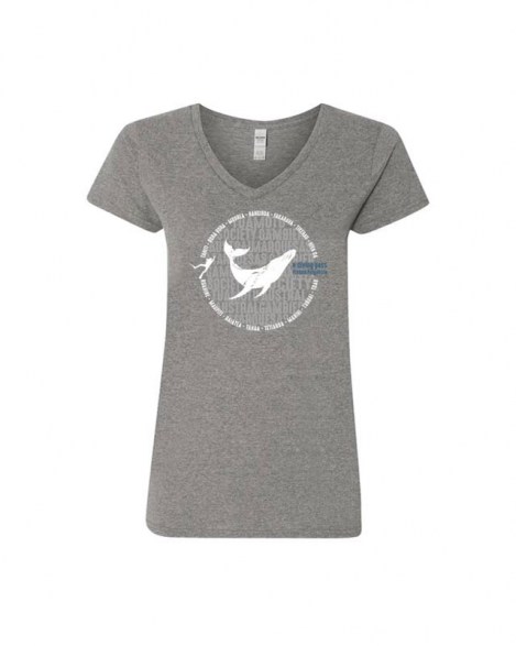 Mokarran - T-Shirt Woman V-Neck - Whale | T-Shirts | eDivingPass